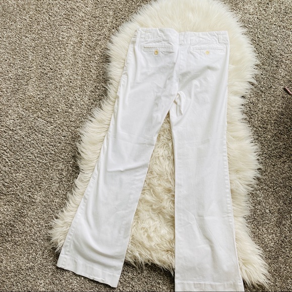 Theory | White Flare Cotton Blend Pants - Picture 8 of 9